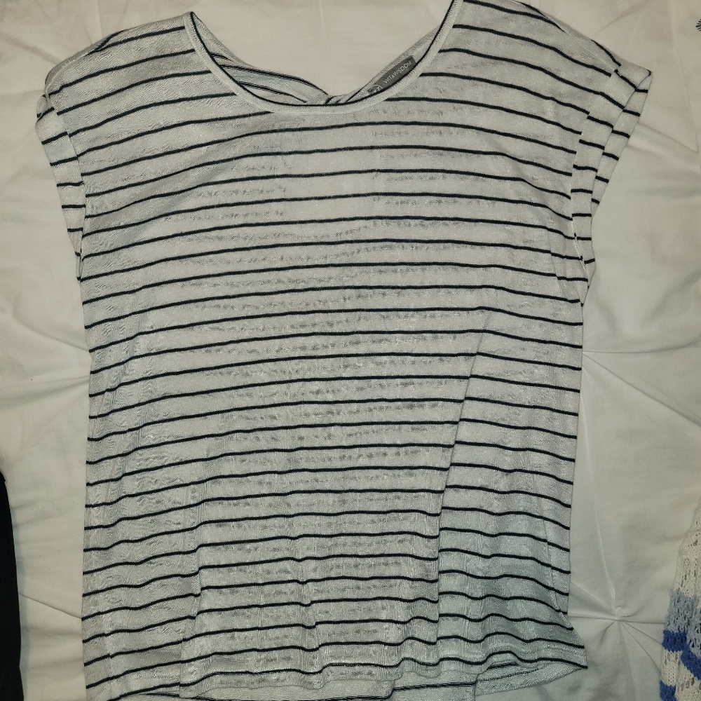 NWOT Nordstrom Stripe Linen Shirt